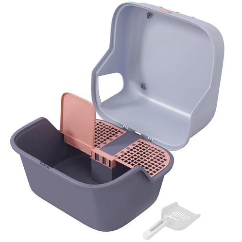 TRUUSK Kattenbak Met Deksel, Kattenbak Met Zeef, Schep, Gesl, Dieren en Toebehoren, Katten-accessoires, Nieuw, Verzenden