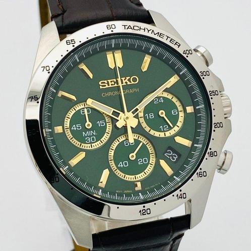 Seiko - Chronograph Green Dial - Zonder Minimumprijs -, Sieraden, Tassen en Uiterlijk, Horloges | Antiek
