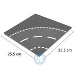 City wegenplaat bocht - 25,5 x 25,5 cm, Verzenden, Nieuw