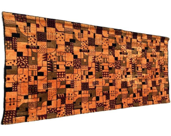 Een vintage abstract wandtapijt in pluche met geometrische, Antiek en Kunst, Kunst | Designobjecten