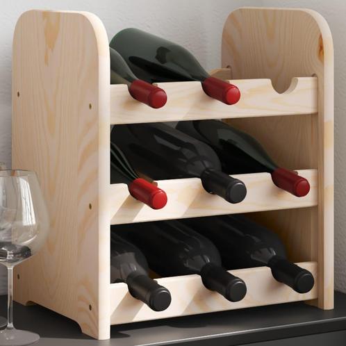 vidaXL Wijnrek 33x25x37 cm massief grenenhout, Huis en Inrichting, Woonaccessoires | Wijnrekken, Nieuw, Verzenden