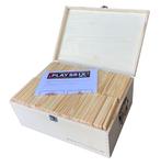 PlayBrix bouwplankjes 500st in houten kist Splinternieuw!, Nieuw, Overige typen, Ophalen of Verzenden
