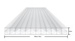 Polycarbonaat kanaalplaat TOP-X5 16mm dik |  98x300cm (BxL), Tuin en Terras, Verzenden, Nieuw, Veranda