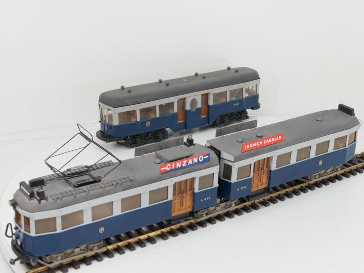 voor LGB NZH Tweeling Tramstel A613 + A614 + B519 Blauwe..., Hobby en Vrije tijd, Modeltreinen | Overige schalen, Overige typen