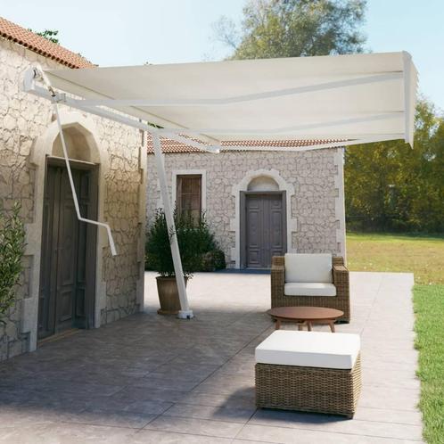 vidaXL Luifel vrijstaand automatisch 600x350 cm crèmekleurig, Tuin en Terras, Zonneschermen, Nieuw, Verzenden