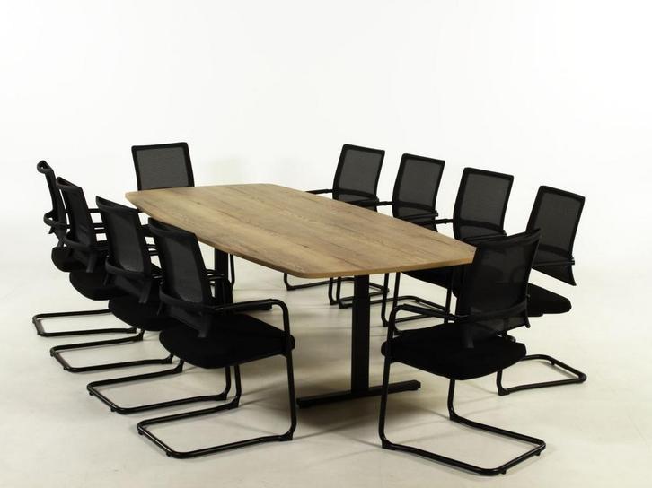 Vergadertafel 260  TUBE zwart eiken 260x120, Zakelijke goederen, Kantoor en Winkelinrichting | Kantoormeubilair en Inrichting