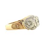 Bicolour gouden ring met diamant 14 krt, Nieuw, Ophalen of Verzenden