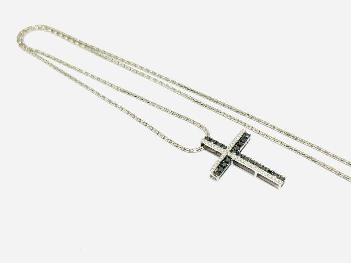 Ketting met hanger - 18 karaat Witgoud - 2.05ct. tw. Diamant, Sieraden, Tassen en Uiterlijk, Antieke sieraden