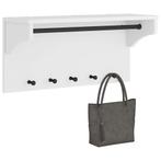 vidaXL Wandkapstok SANDNES wit 87x30x42 cm massief, Verzenden, Nieuw