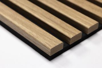 Akoestische wandpaneel -Dark Wood - 3 zijdig -  270x60cm beschikbaar voor biedingen