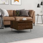 vidaXL Salontafel 55x55x36,5 cm bewerkt hout bruin, 50 tot 100 cm, Verzenden, Nieuw, 50 tot 100 cm