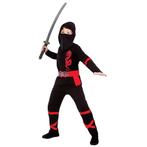 Ninja kostuum kind rood luxe, Nieuw, Feestartikel, Verzenden