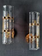 Wandlamp (2) - Kristal, Metaal, Antiek en Kunst, Antiek | Lampen
