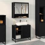 vidaXL Badkamertenk te kast Zwart eiken 65 x 33 x 60 cm, Huis en Inrichting, Badkamer | Badkamermeubels, Verzenden, Nieuw