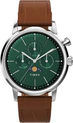 Timex TW2W51000 Marlin Moonphase horloge, Sieraden, Tassen en Uiterlijk, Horloges | Heren, Overige merken, Staal, Verzenden, Polshorloge
