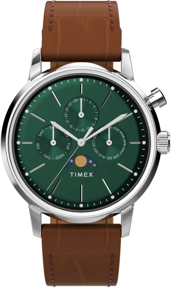 Timex TW2W51000 Marlin Moonphase horloge, Sieraden, Tassen en Uiterlijk, Horloges | Heren, Polshorloge, Nieuw, Overige merken
