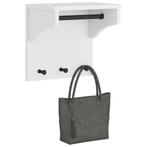 vidaXL Wandkapstok SANDNES wit 43x30x42 cm massief, Verzenden, Nieuw