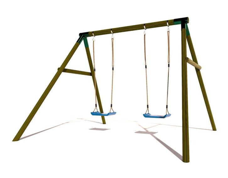 Houten Schommel BK Rondhout Dubbel, Kinderen en Baby's, Speelgoed | Buiten | Speeltoestellen, Nieuw, Ophalen of Verzenden