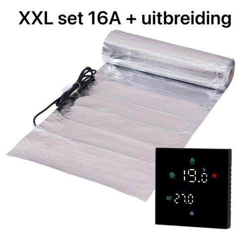XXL  elektrische vloerverwarming  16A 45 m², Doe-het-zelf en Verbouw, Verwarming en Radiatoren, Nieuw, Ophalen of Verzenden