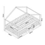 [en.casa] Kinderbed Treviolo met uitvalbeveiliging 120x200 c, Kinderen en Baby's, Kinderkamer | Bedden, Verzenden, Nieuw