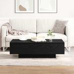 vidaXL Salontafel Zwart eiken 100 x 49.5 x 31 cm Bewerkt, Minder dan 50 cm, Verzenden, Nieuw, Minder dan 50 cm