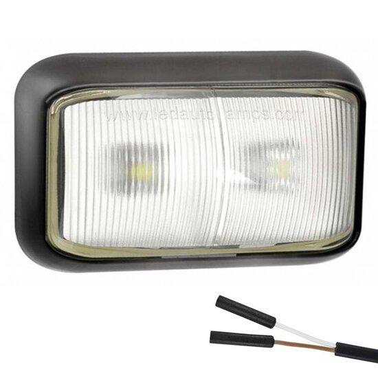 LED markeerlicht wit | 12-24v |  2 pins connector, Auto's, Bestelauto's, Verzenden