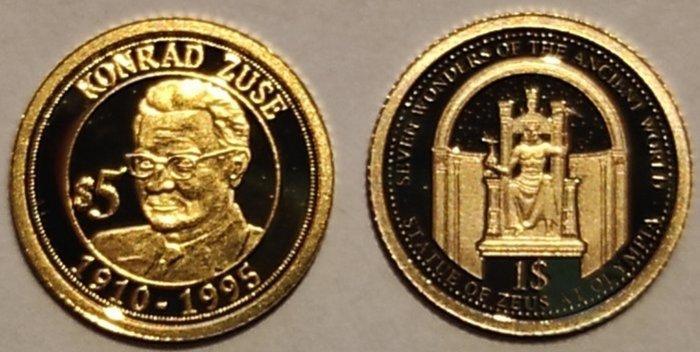 Nauru, Salomonseilanden. 5 Dollars 2010 (Zonder, Postzegels en Munten, Munten | Europa | Niet-Euromunten