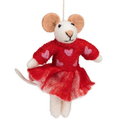 Hangers Wolvilt - Muis Sweetheart - Rood&Hartjes Trui - Hand, Kinderen en Baby's, Kinderkamer | Inrichting en Decoratie, Nieuw