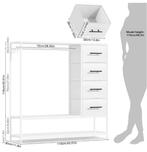 Open Kledingrek met Lades en Kledingroede – Metalen Frame, Huis en Inrichting, Verzenden, Nieuw