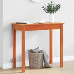 vidaXL Wandtafel 80x40x75 cm massief grenenhout wasbruin, Huis en Inrichting, Tafels | Bijzettafels, Verzenden, Nieuw
