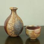 Yoshimoto Tadashi  (b1943) - Fles - Bizen ware Sake