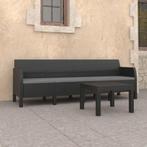 vidaXL 2-delige Loungeset met kussens PP rattan, Tuin en Terras, Tuinsets en Loungesets, Verzenden, Nieuw, Loungeset