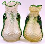 Coppia Vasi Art Nouveau – Kralic – Austria – Periodo Fine, Antiek en Kunst, Antiek | Glas en Kristal