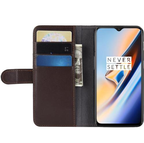ProGuard OnePlus 6T Wallet Hoesje Echt Leder Bruin, Telecommunicatie, Mobiele telefoons | Hoesjes en Frontjes | Overige merken