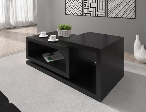Salontafel Bello - Zwart - 120x60x47 cm - Tafels, Huis en Inrichting, Tafels | Salontafels, 100 tot 150 cm, Nieuw, Minder dan 50 cm