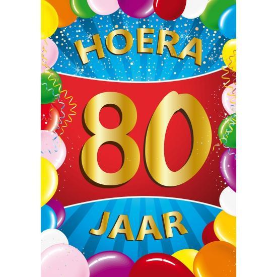 Mega poster 80 jaar versiering - 80 jaar versiering, Hobby en Vrije tijd, Feestartikelen, Ophalen of Verzenden