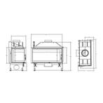 Inbouw Houtkachel Quattro 80 L Links Open Side, Huis en Inrichting, Kachels, Nieuw