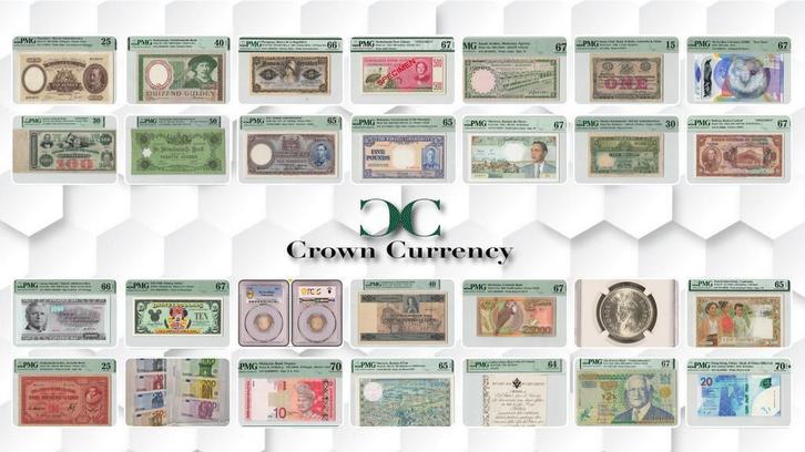Crown Currency bankbiljetten en munten veiling 46 is online!, Postzegels en Munten, Bankbiljetten | Nederland