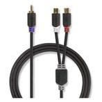 Tulp splitterkabel (m/v) | Nedis | 0.2 meter (Mono, Verguld), Verzenden, Nieuw