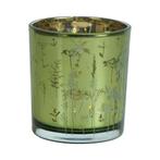 Theelichthouder veldbloem groen small 8cm, Verzenden, Nieuw
