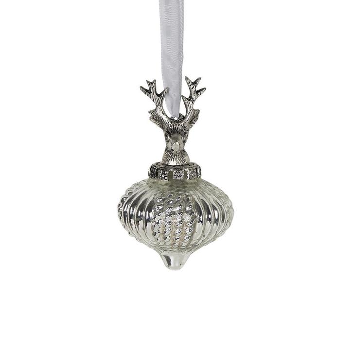 decoratie bal gewei zilver 8cm, Huis en Inrichting, Woonaccessoires | Overige, Verzenden