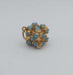 Hanger - 19.2 kt. Geel goud Turquoise