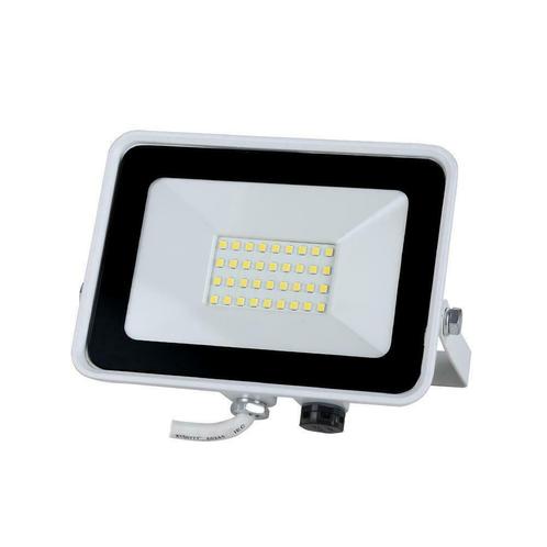 LED bouwlamp - Wit - 30W - 2400 lumen - Met beugel, Tuin en Terras, Buitenverlichting, Waterbestendig, Led, Netvoeding, Minder dan 50 watt