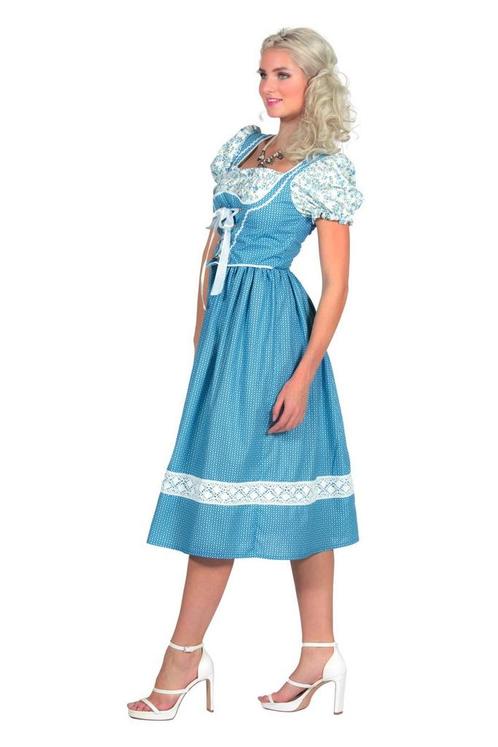 Dirndl Jurk Lang Blauw, Kleding | Dames, Carnavalskleding en Feestkleding, Nieuw, Ophalen of Verzenden