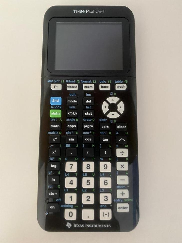 Grafische Rekenmachine TI 84 PLUS CE-T Texas Instruments, Diversen, Schoolbenodigdheden, Zo goed als nieuw, Ophalen of Verzenden