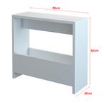 [en.casa] Bijzettafel Rødovre 60x55x20 cm wit, Verzenden, Nieuw