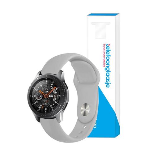 Siliconen smartwatch bandje – Grijs 22mm - Universeel, Telecommunicatie, Mobiele telefoons | Toebehoren en Onderdelen, Bescherming