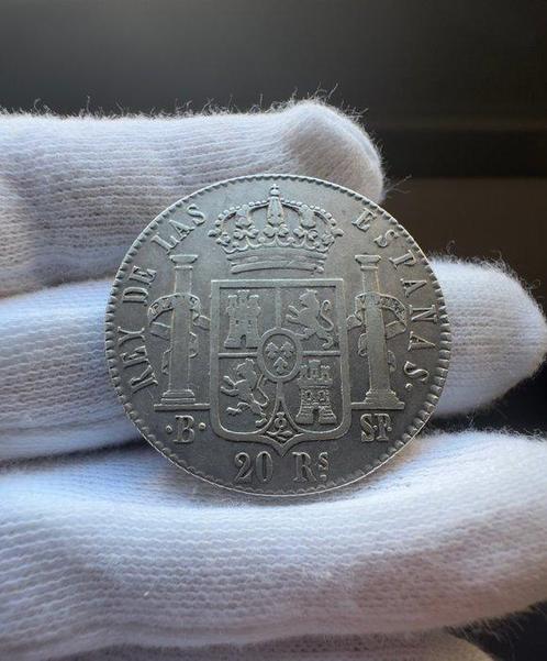 Spanje. Fernando VII. 20 Reales 1823, Postzegels en Munten, Munten | Europa | Niet-Euromunten