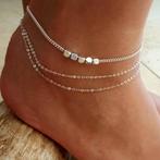 Trendy sterling zilveren kralen enkelbandje Barefoot sand...