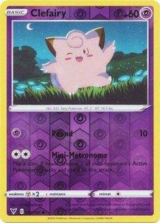 Clefairy 063/185 reverse holo Vivid Voltage, Hobby en Vrije tijd, Verzamelkaartspellen | Pokémon, Losse kaart, Nieuw, Foil, Ophalen of Verzenden